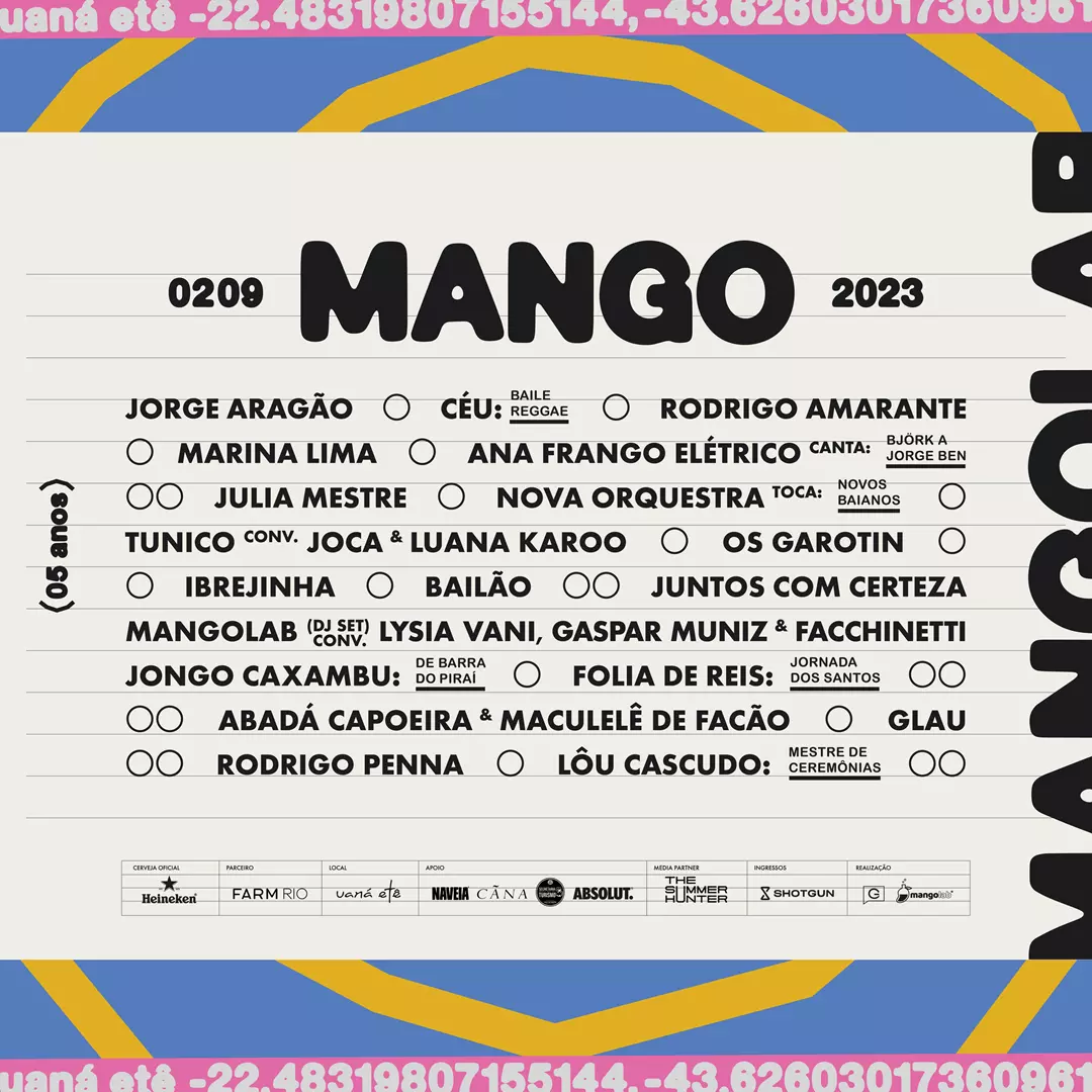 MangoLab anuncia primeira edição de MANGO com Jorge Aragão e Marina Lima