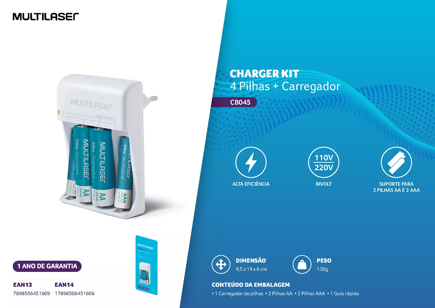 Charger Kit CB045 MULTILASER