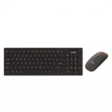 Combo Office Slim - Teclado e Mouse sem Fio - Bright