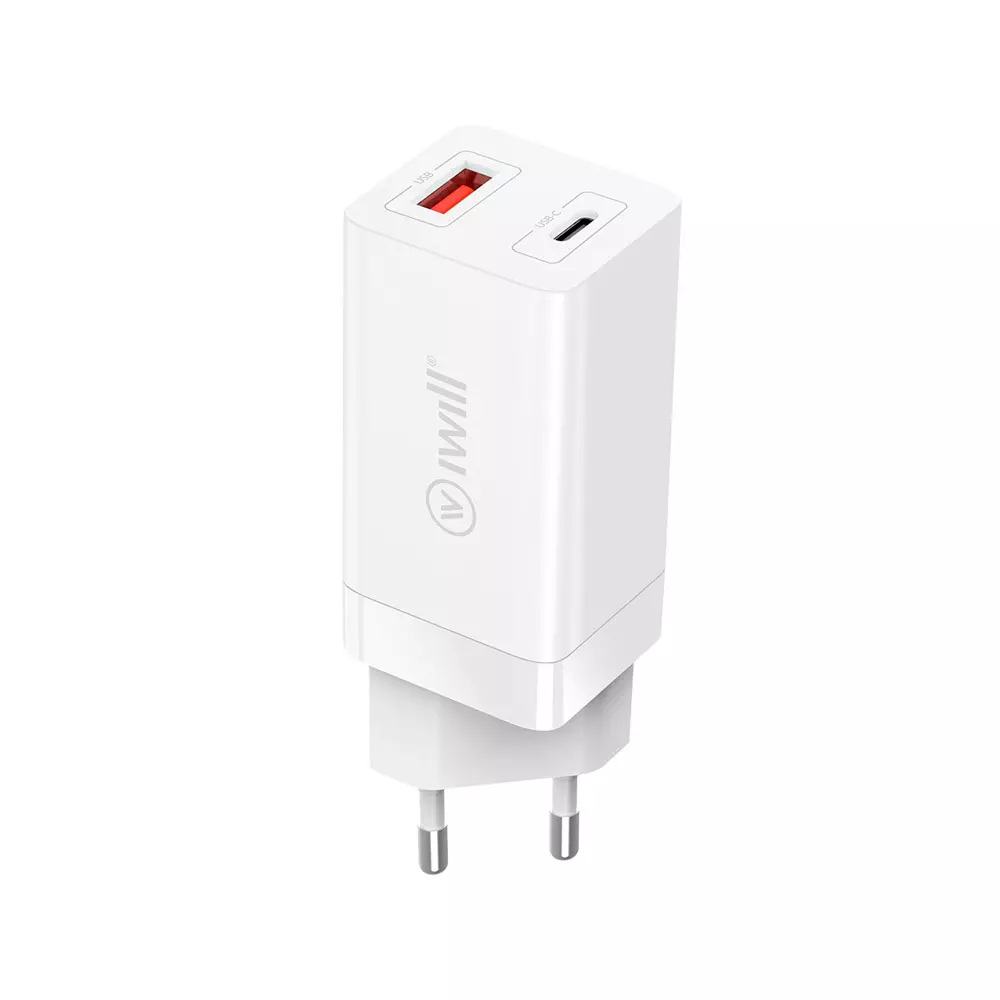 Gan Adapter 65W - Com 1 saída USB e 1 saída USB-C - iWill