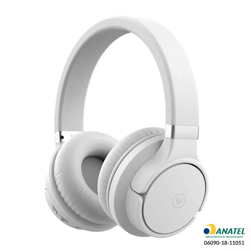 Fone de ouvido Elite Bass Wireless Headphone Branco com Prata - iWill