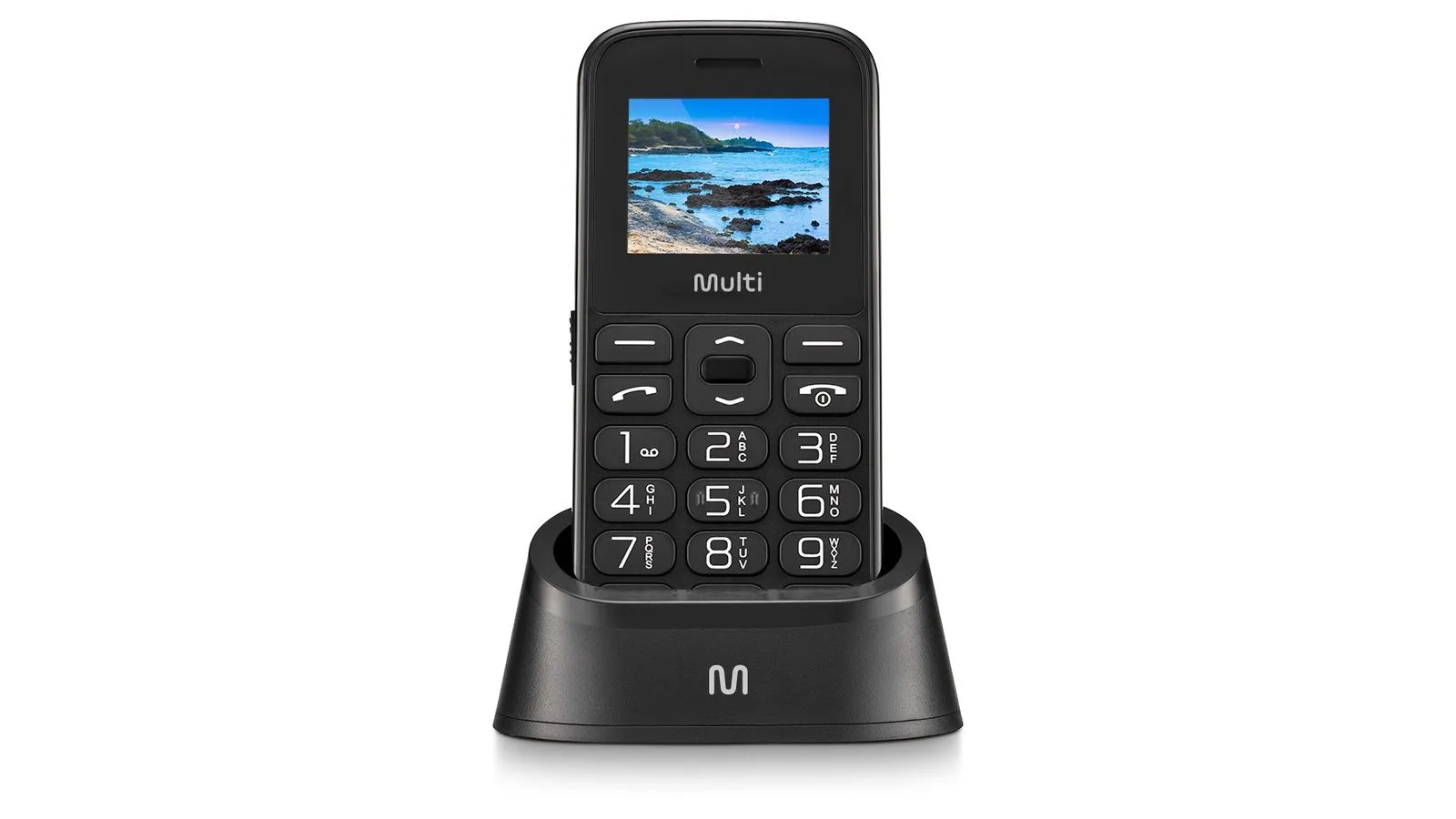 Celular Multilaser Vita com Base Carregadora Dual Chip + Botão SOS + Rádio FM + MP3 + Bluetooth + Câmera - Preto - P9121