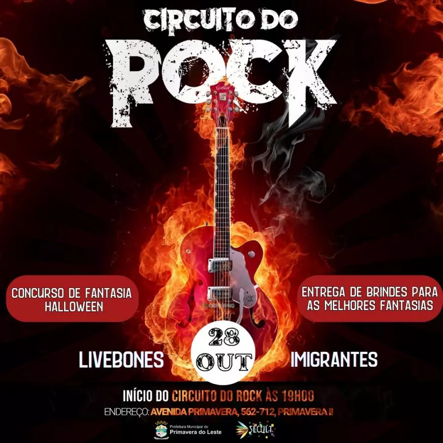 Especial de Halloween: Circuito do Rock promete noite de música e travessuras