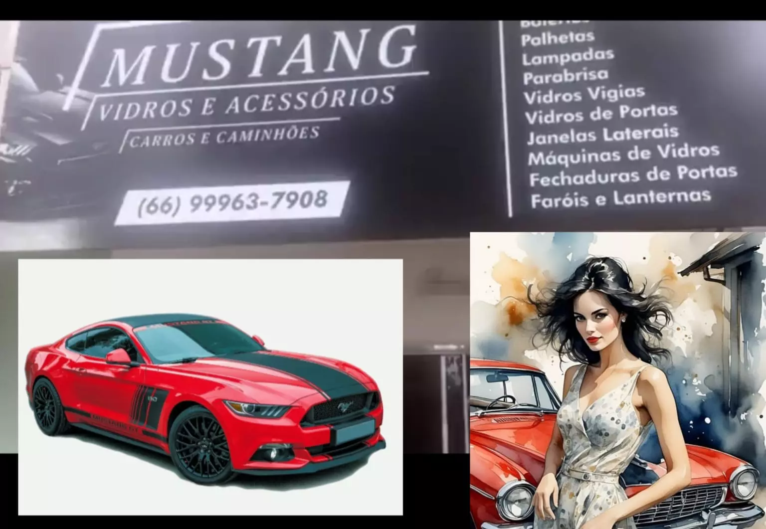 Mustang vidros e acessórios - peças e assessórios para seu carro ou caminhão