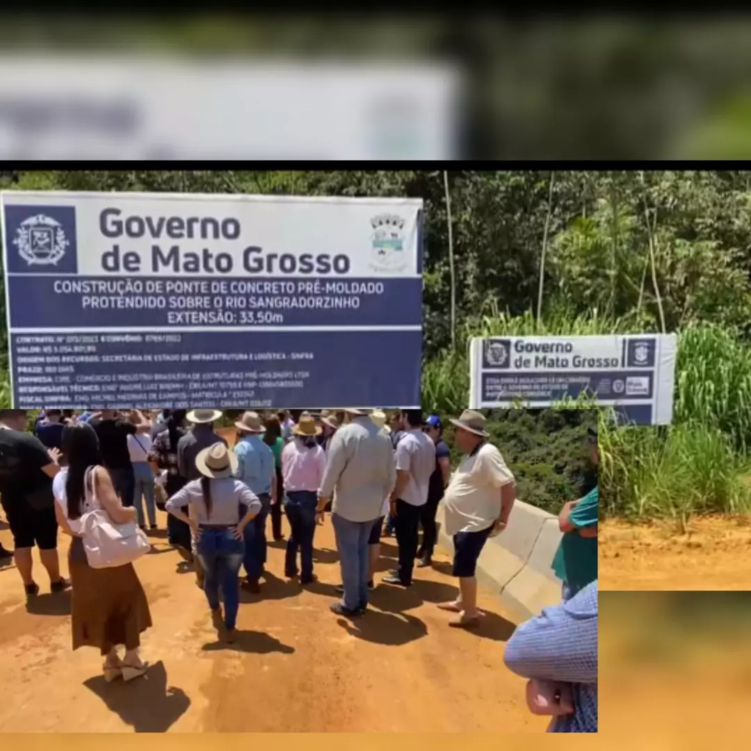 Ponte sobre o rio Sangradorzinho é inaugurada em Primavera do Leste