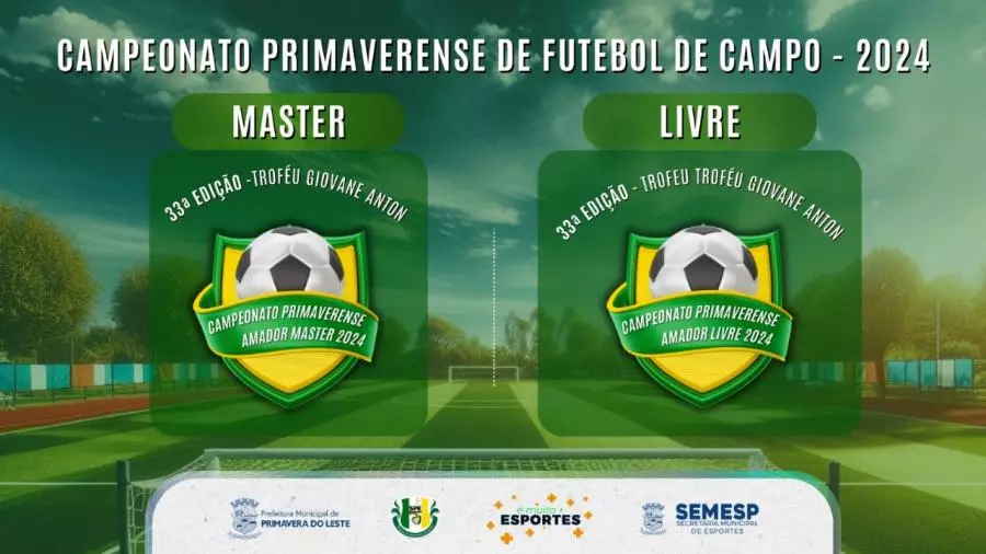 33º Campeonato de Futebol Amador de Primavera do Leste está com inscrições abertas