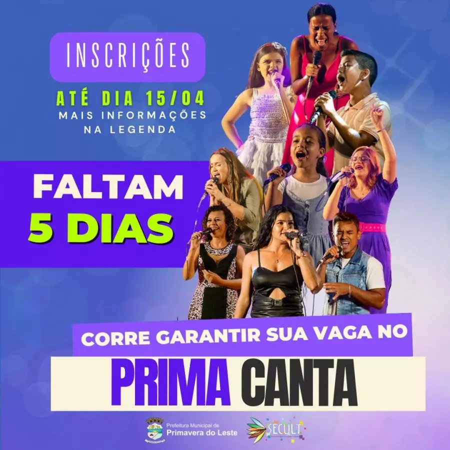 Inscrições para o Festival Prima Canta 2024 vão até dia 15 de abril