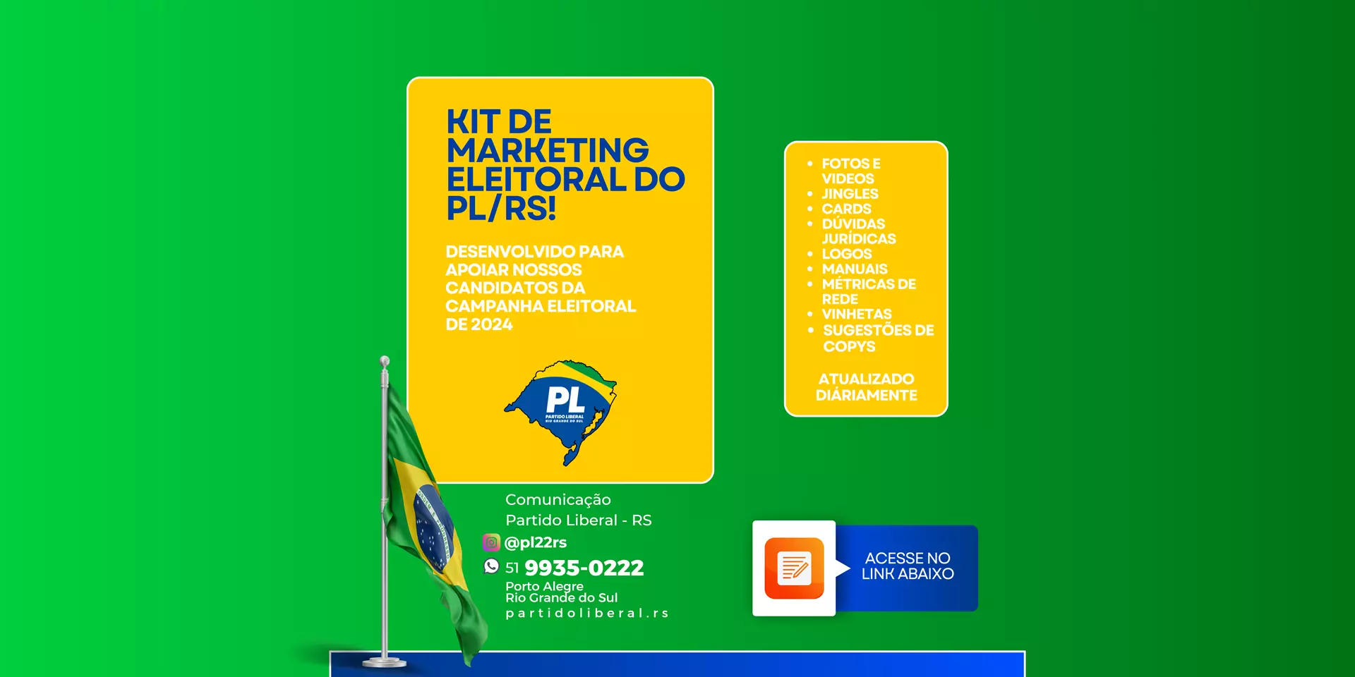 Partido Liberal do RS lança “Kit de Marketing Eleitoral 2024”