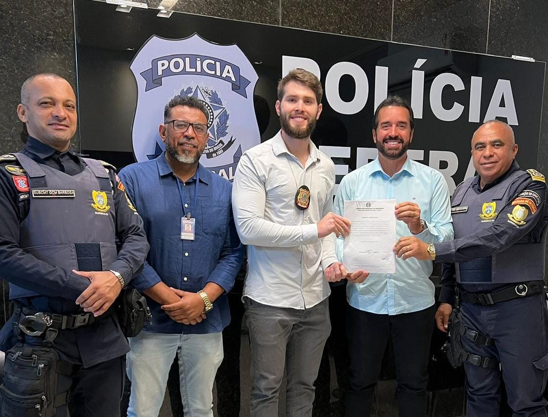 Secretário de Segurança Cidadã e Trânsito de Barreiras protocola na Polícia Federal Termo de Cooperação Técnica para concessão de porte de armas para Guarda Civil Municipal