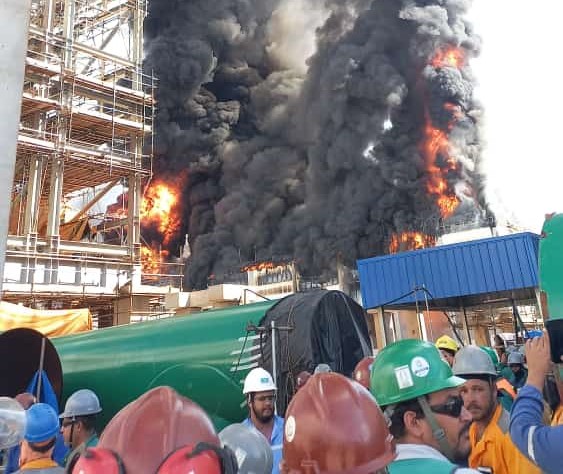 Torre de resfriamento pega fogo em fábrica da Suzano em Ribas do Rio Pardo