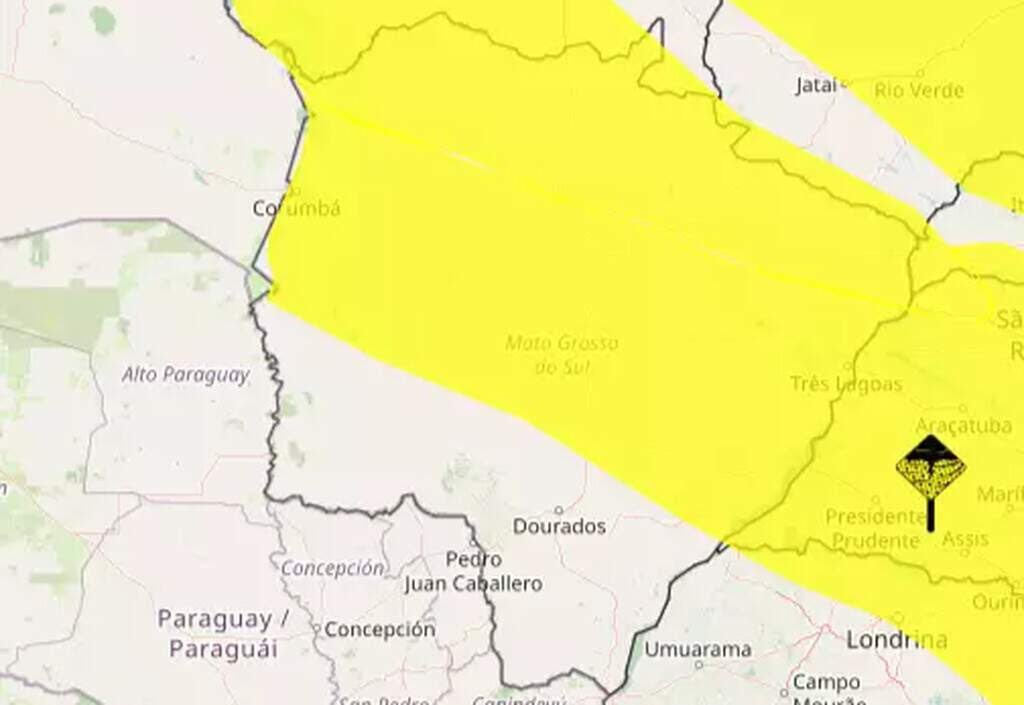 Semana começa com nevoeiro e aviso de tempestade em parte de MS