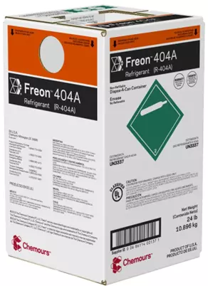 GÁS R-404A 10.896kg FREON DAC ONU3337 REFRIGERANTE CHEMOURS