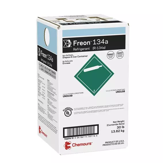 GAS R-134A 13.62KG FREON DAC TETRAFLUORETANO ONU3159 CHEMOURS