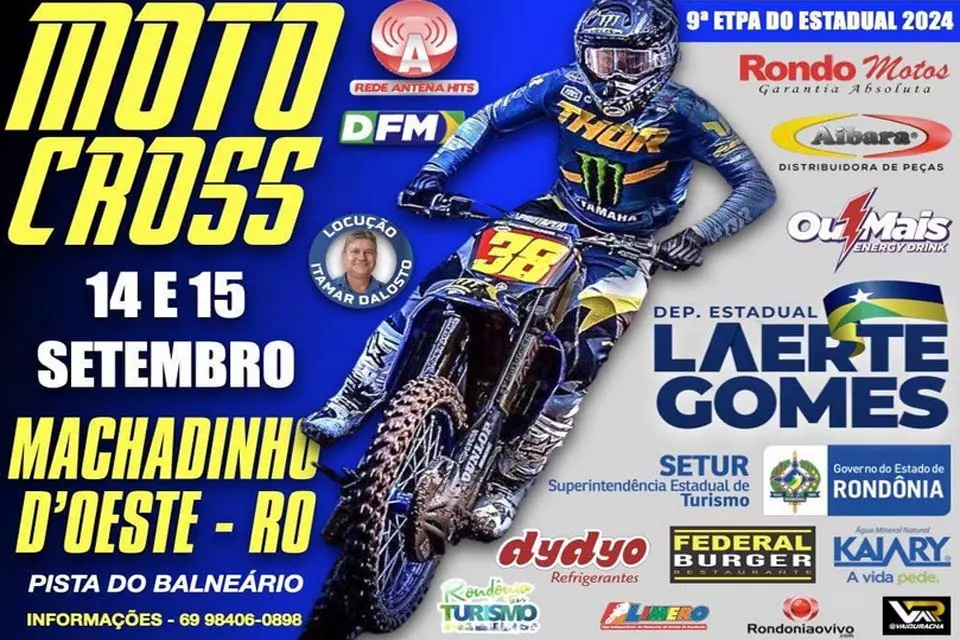 Machadinho recebe neste final de semana a 9ª Etapa do Estadual de Motocross 2024