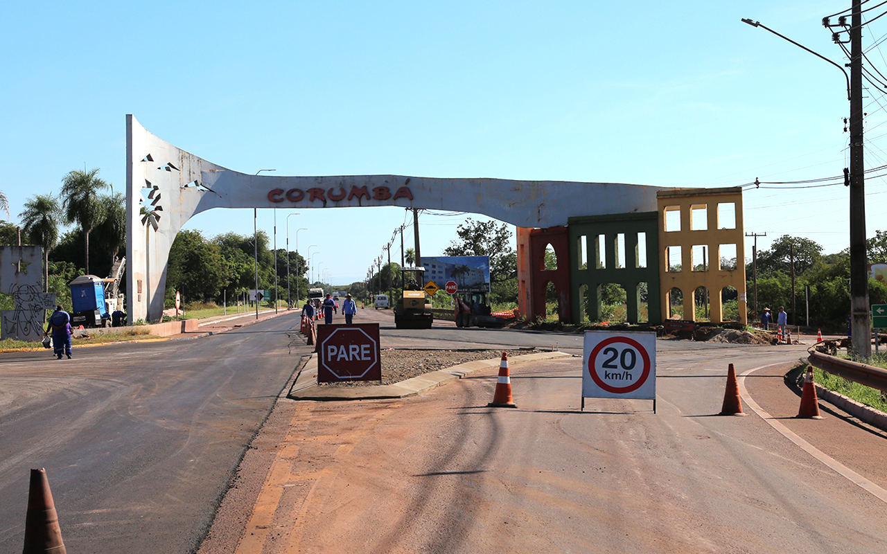 Obras vão permitir passagem pelo Portal na chegada a Corumbá pela rodovia