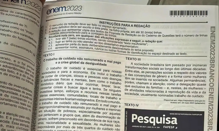 Cartilha de redação do Enem está disponível; confira