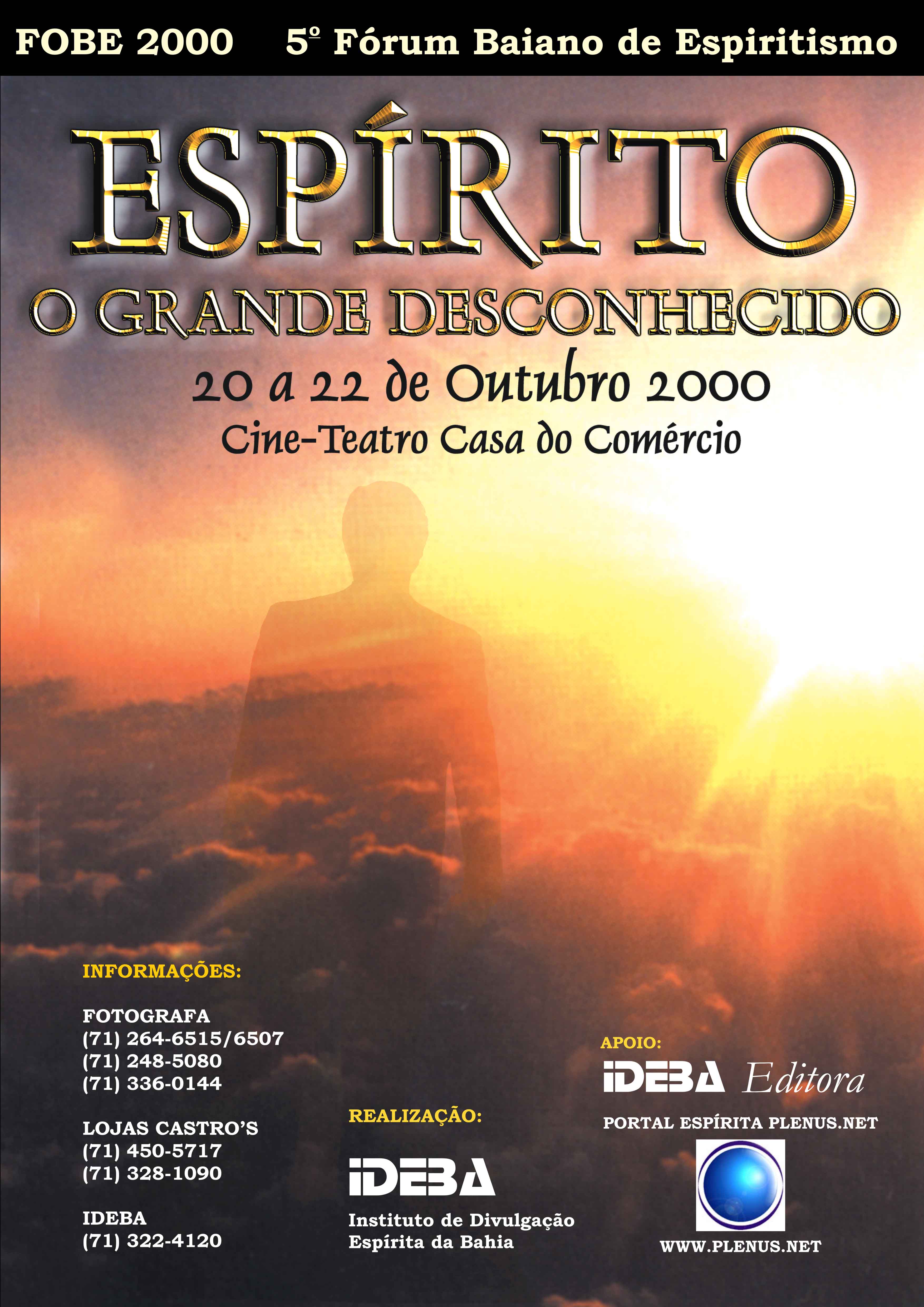 5º Fórum Baiano de Espiritismo - Fobe 2000