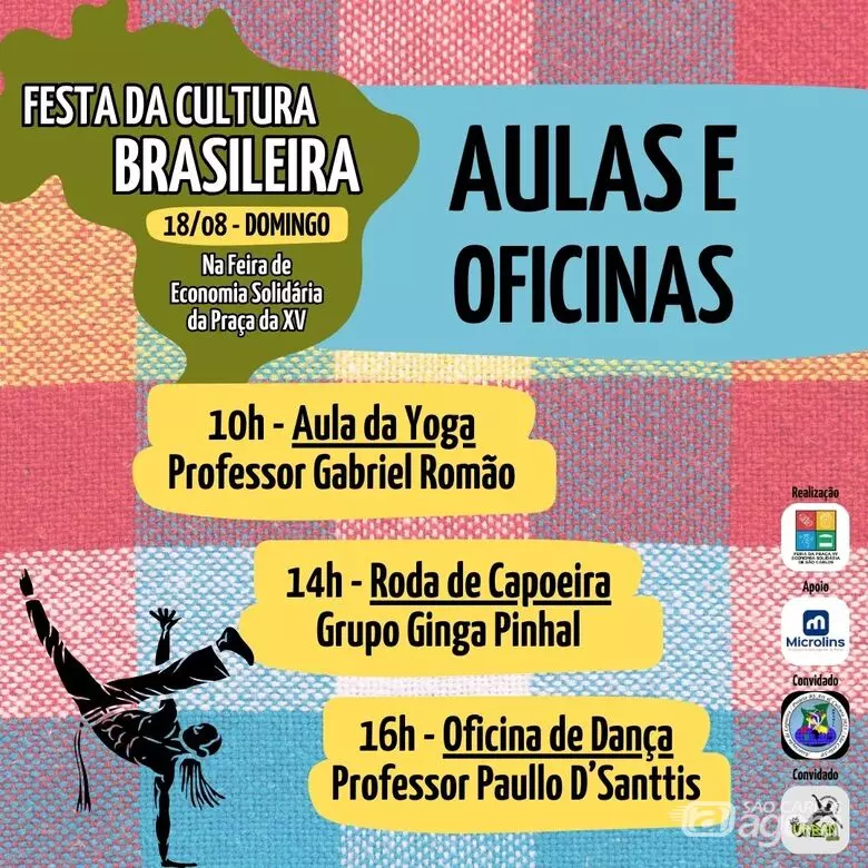 1ª Festa da Cultura Brasileira acontece domingo (18) na Praça da XV