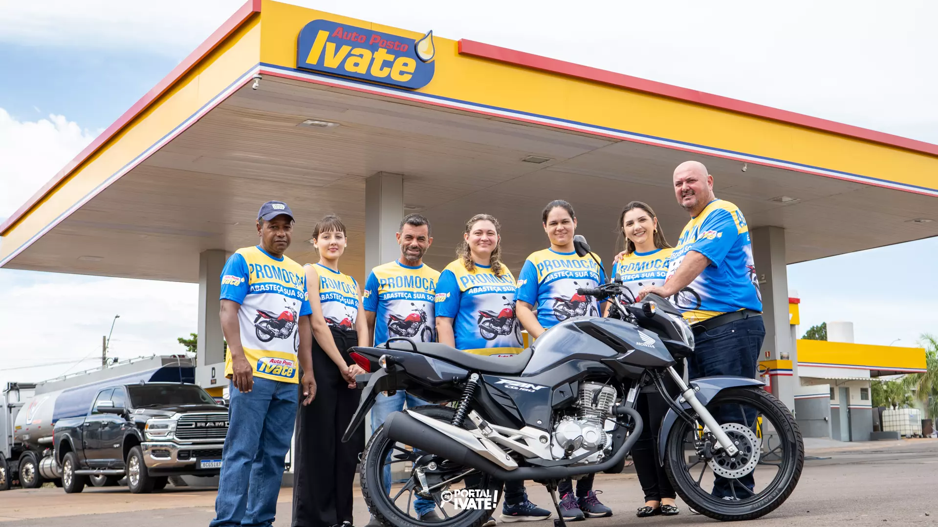 Promoção “Abasteça Sua Sorte” sorteia moto zero Km no auto posto Ivaté