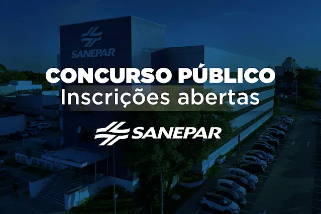 Estão abertas as inscrições para o concurso público da Sanepar