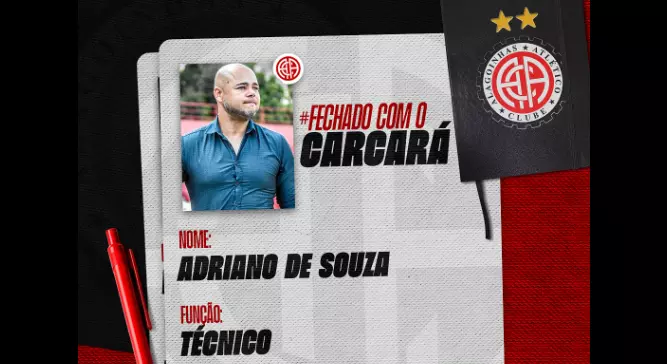 ADRIANO SOUZA: Atlético Alagoinhas-BA, define comandante para o estadual!