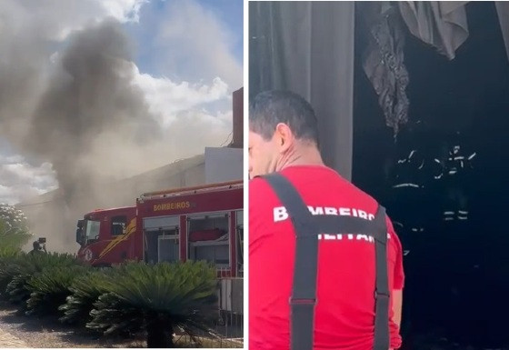 Incêndio em buffet infantil se alastra e atinge salas de cinema em MT