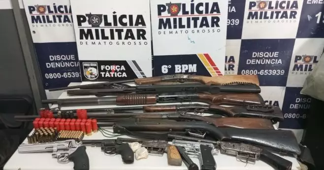 Polícia Militar de Mato Grosso apreendeu mais de 1,3 mil armas de fogo e simulacros em 2024