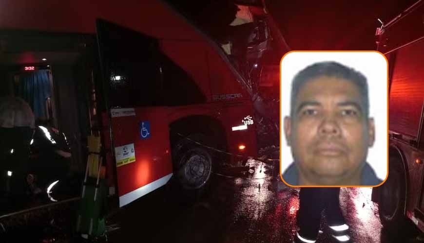 Motorista morre e 12 ficam feridos em batida entre ônibus e caminhão em rodovia de MT