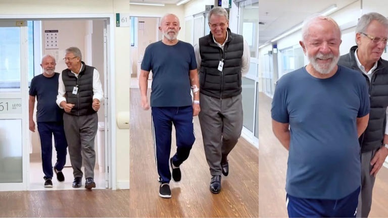 Lula publica vídeo caminhando pelo hospital: “Estou firme e forte”