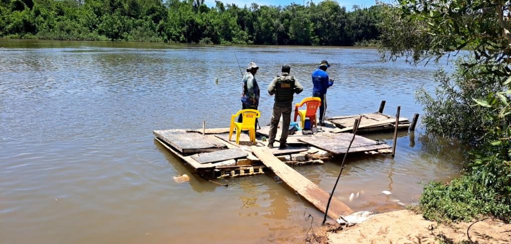 Sema aplica multa de R$ 10 mil e apreende pescado, redes e tarrafas durante fiscalização