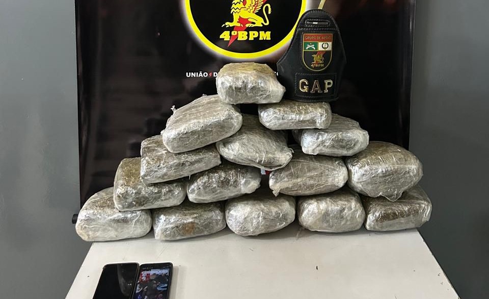 Polícia Militar resgata três crianças e apreende 15 tabletes de maconha em Várzea Grande