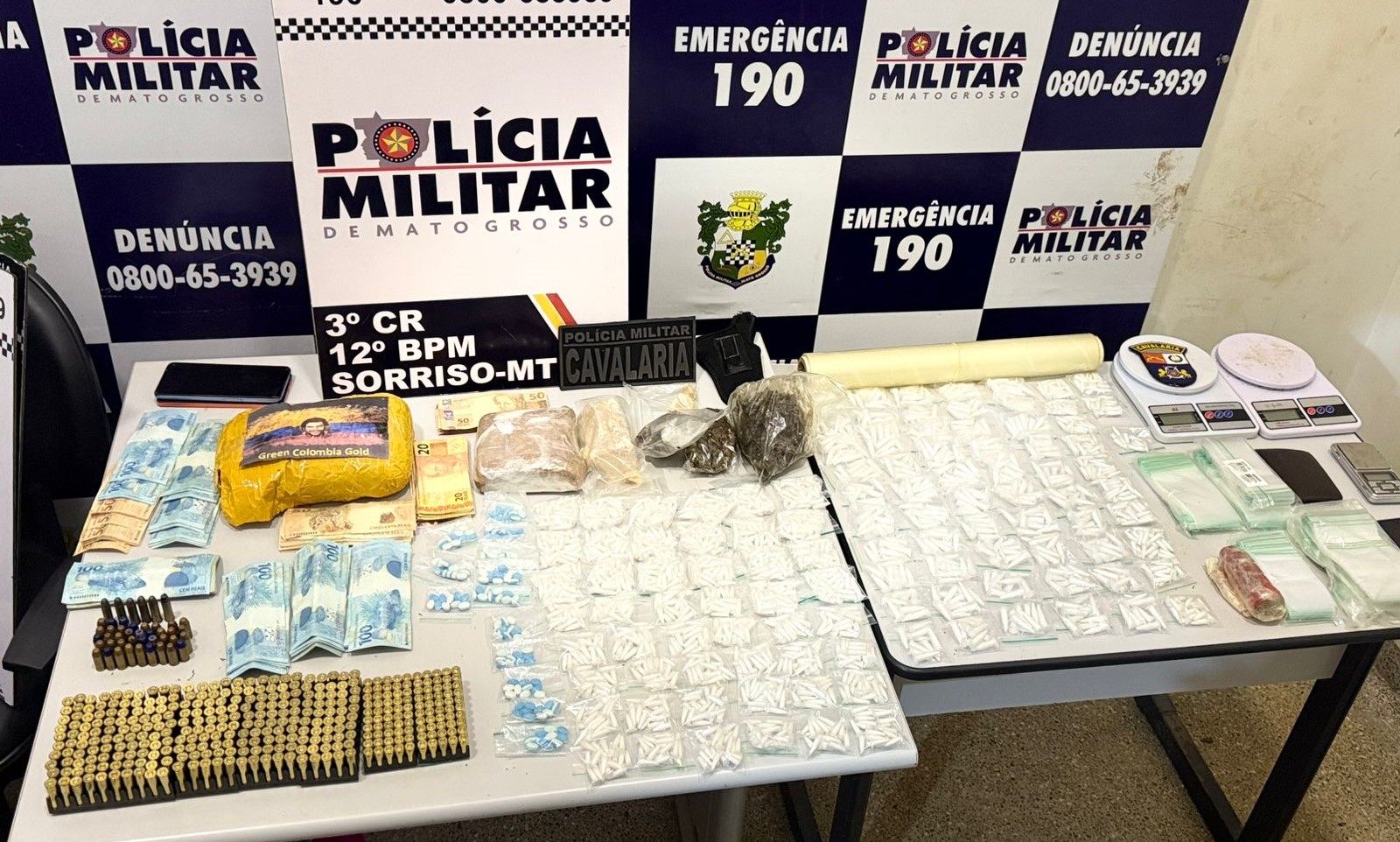 Polícia Militar prende membro de facção criminosa com drogas, munições e R$ 8,3 mil em dinheiro