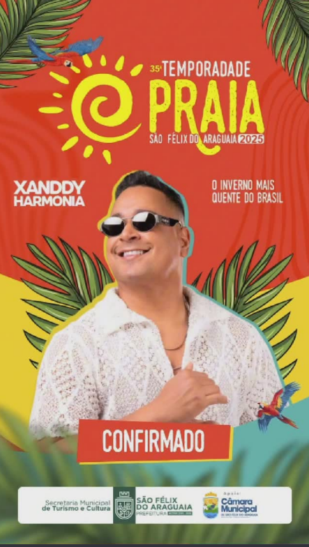 Confirmado: “Vem, vem, neném”! Xande do Harmonia promete agitar a areia com o melhor do Axé na praia de São Félix do Araguaia!