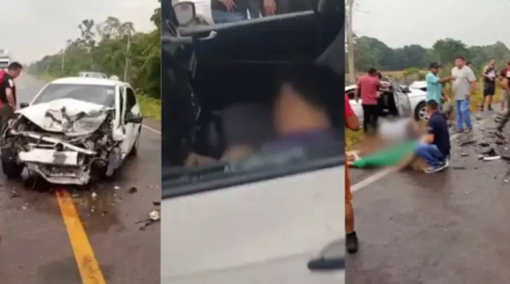 Grave acidente com três carros na BR-319 deixa motorista morto e feridos em RO