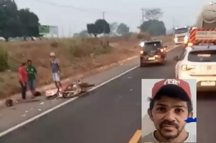 Acidente entre carreta e moto deixa uma vítima fatal em Ji-Paraná e Presidente Médici