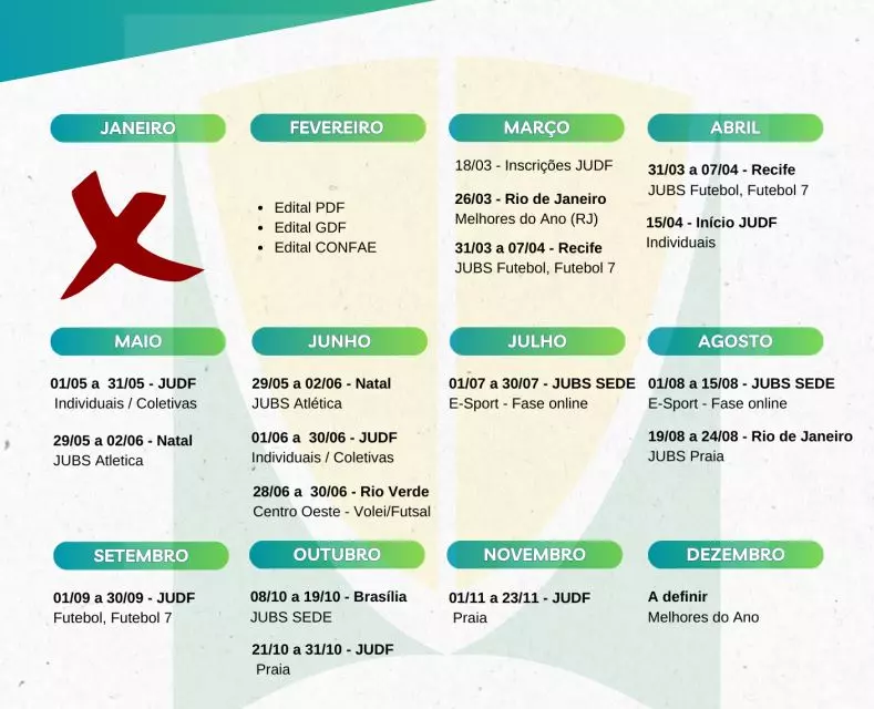 Calendário 2024 - FESU-DF