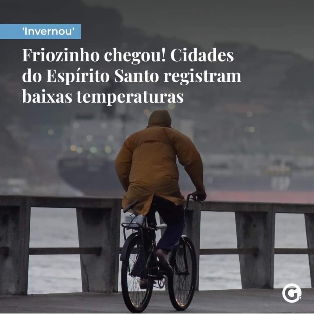 Frio deve continuar durante toda semana no Espírito Santo