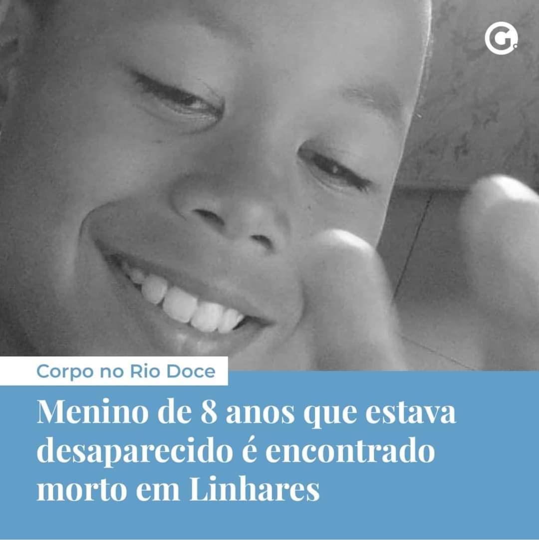 Menino de 8 anos que estava desaparecido é encontrado morto em Linhares