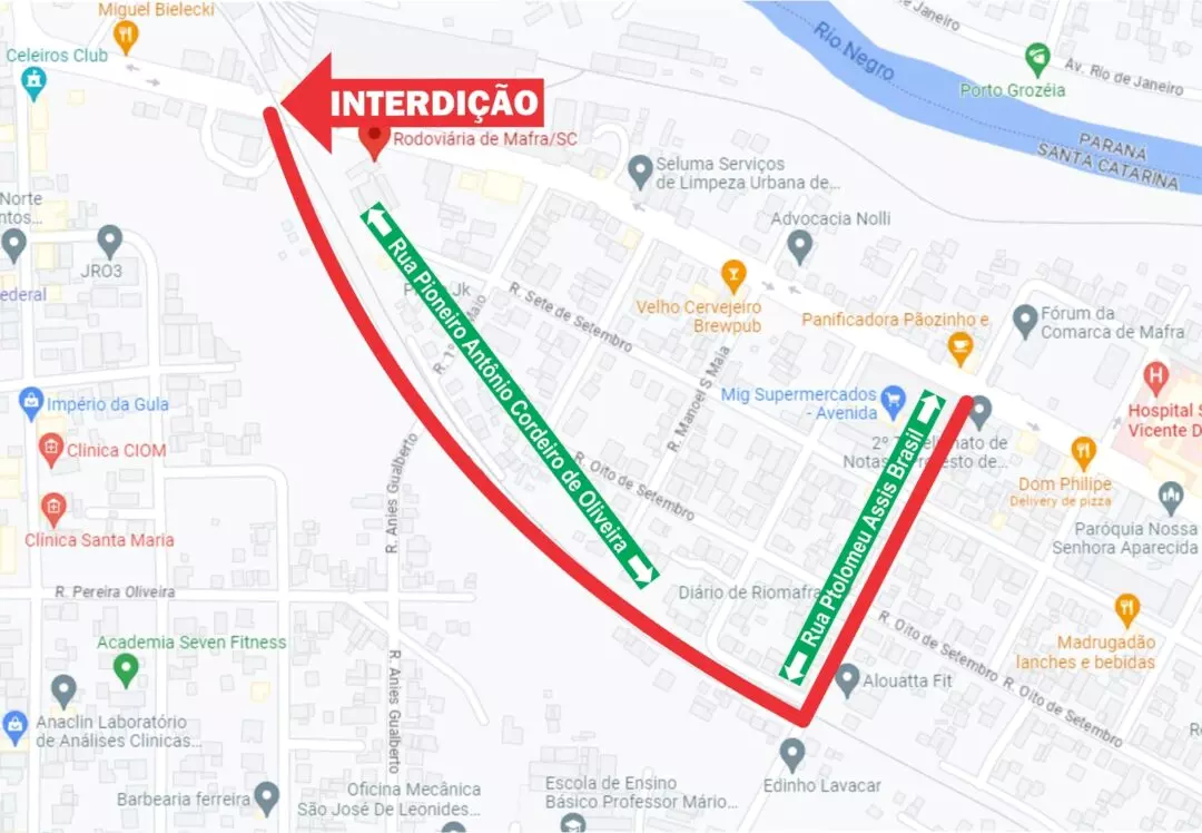 Avenida Coronel José Severiano Maia será interditada nesta terça e quarta-feira