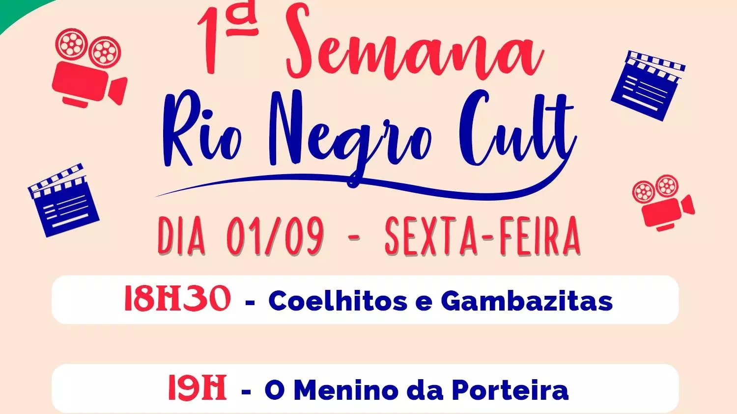 Nesta sexta-feira terá cinema ao ar livre em Rio Negro com entrada gratuita