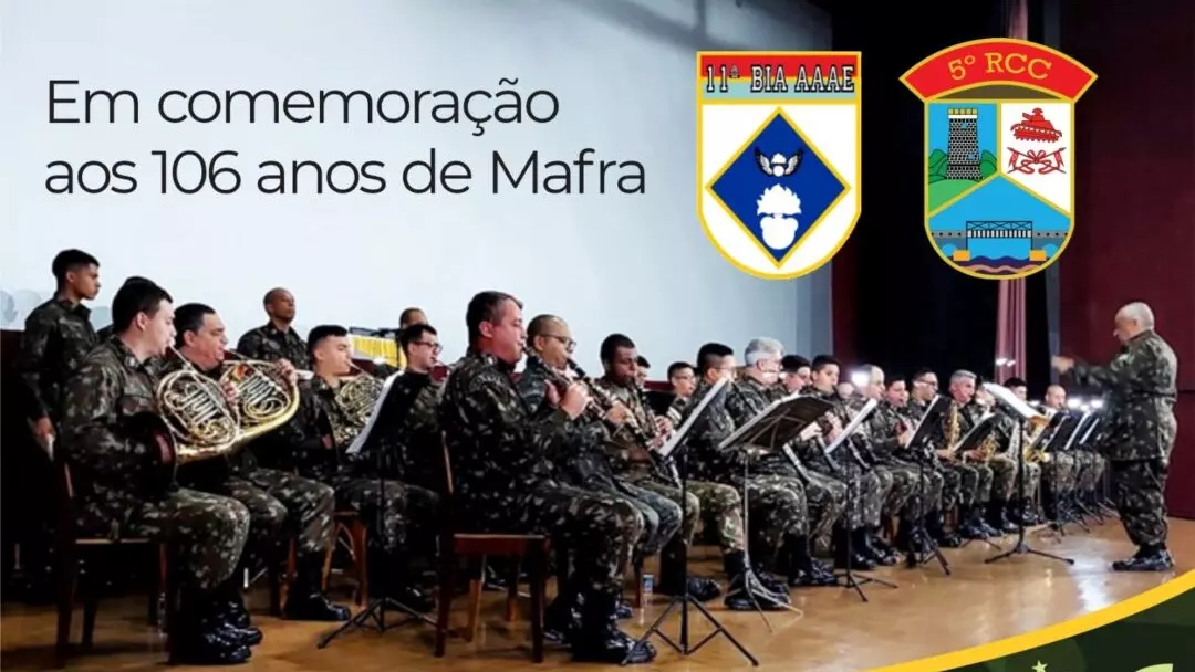 Banda da 5ª Brigada de Cavalaria Blindada se apresenta pela segunda vez em Mafra