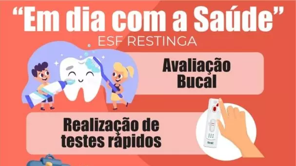 ESF Restinga promove dia 22 o evento “Em dia com a Saúde”