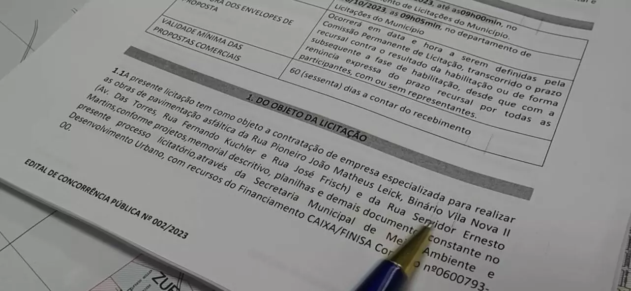 Prefeito de Mafra Assina Edital de Primeiro Lote de Plano de Pavimentação com R$15 Milhões de Investimento