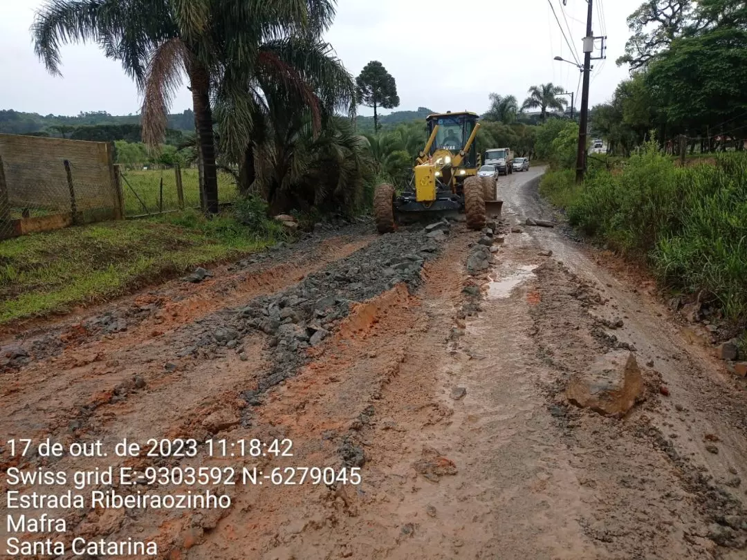 Mafra manteve recuperação de estradas, bueiros e pontes mesmo durante as duas enchentes vividas em um mês