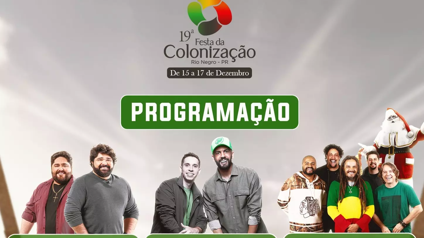 Está chegando a 19ª Festa da Colonização de Rio Negro; confira a programação!