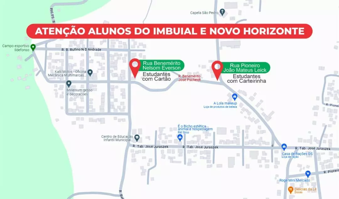 Secretaria de Educação de Mafra melhora transporte escolar para alunos do Jardim Novo Horizonte e Imbuial