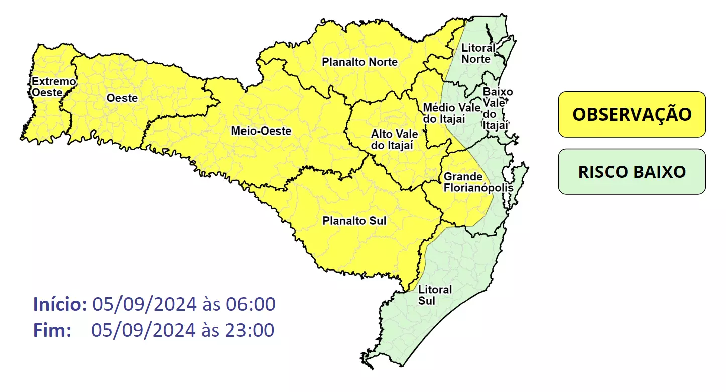 Frente fria derruba temperaturas nesta quinta-feira