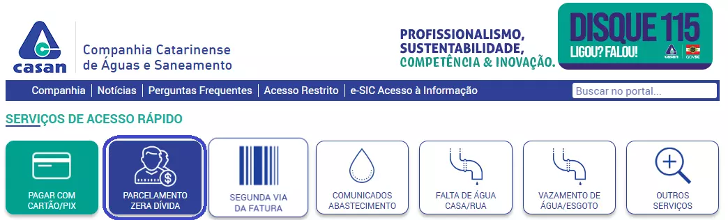 Casan: Dívidas com água e esgoto podem ser negociadas até 15 de janeiro