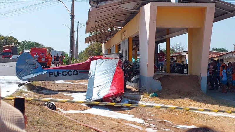 Aeronave pilotade pelo médico Jacinto Lay realiza pouso forçado na BR-316 e atropela motociclista