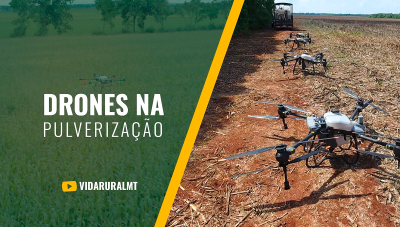 PULVERIZAÇÃO AGRÍCOLA -USO DE DRONES EVITA PERDAS POR AMASSAMENTO NA SOJA